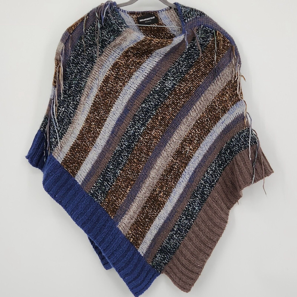Zadig & Voltaire Multicolor Striped Poncho